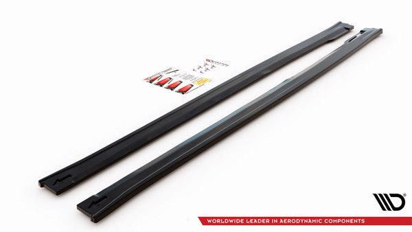 Maxton Side Skirts Diffusers Kia Optima Mk4 - Gloss Black