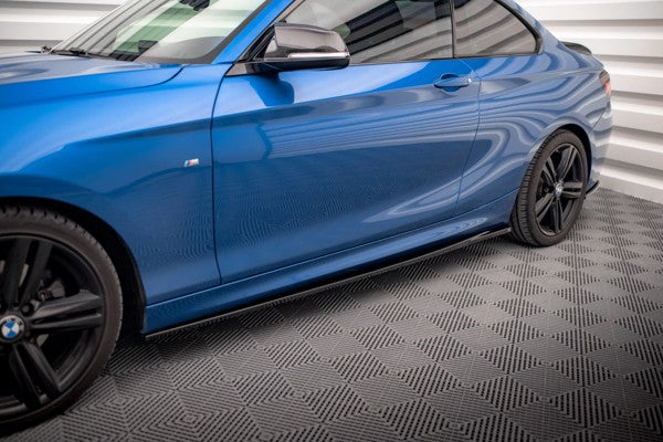 Maxton Side Skirts Diffusers BMW 2 M-Pack F22 - Gloss Black