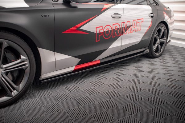 Maxton Side Skirts Diffusers V.2 Audi S8 D4 - Gloss Black