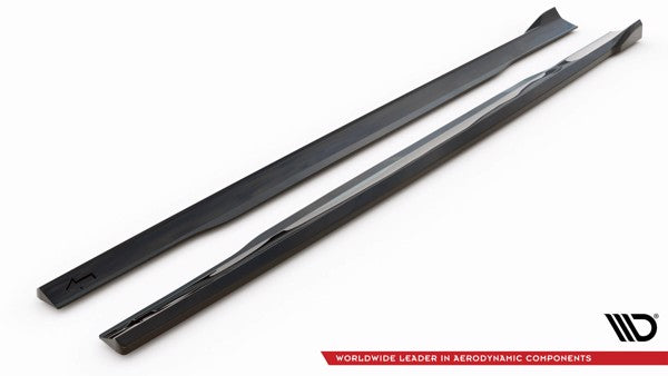 Maxton Side Skirts Diffusers V.2 Audi S8 D4 - Gloss Black