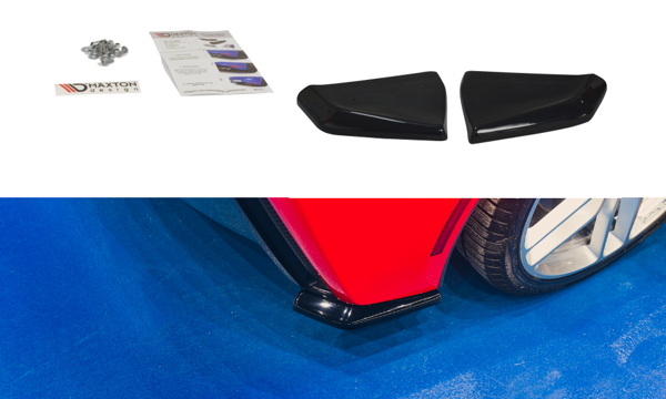 Maxton Rear Side Splitters Chevrolet Corvette C7  - Gloss Black
