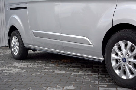 Maxton Side Skirts Diffusers Ford Transit Custom Mk1 Fl - Gloss Black