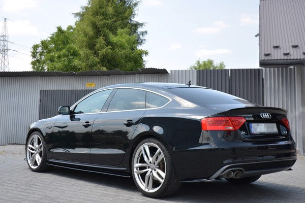 Maxton Spoiler Extension Audi A5 Sportback S-Line Mk1. Facelift (8T) - Gloss Black