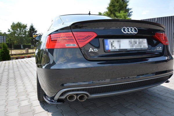 Maxton Spoiler Extension Audi A5 Sportback S-Line Mk1. Facelift (8T) - Gloss Black