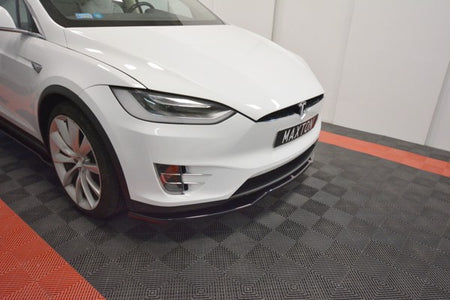 Maxton Front Splitter V.2 Tesla Model X - Gloss Black