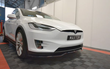 Maxton Front Splitter V.2 Tesla Model X - Gloss Black