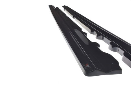 Maxton Side Skirts Diffusers Mercedes-Benz E43 Amg / Amg-Line W213 - Gloss Black