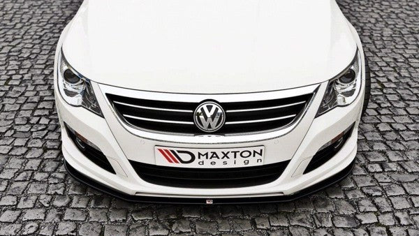 Maxton Front Splitter VW Passat Cc R36 Rline (Preface) - Gloss Black
