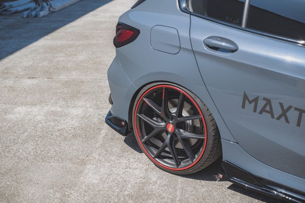 Maxton Rear Side Splitters V.4 For BMW 1 F40 M-Pack/ M135I - Gloss Black