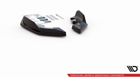 Maxton Rear Side Splitters V.4 For BMW 1 F40 M-Pack/ M135I - Gloss Black