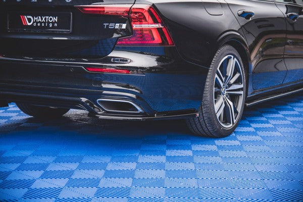 Maxton Rear Side Splitters Volvo S60/V60 R-Design Mk3 - Gloss Black