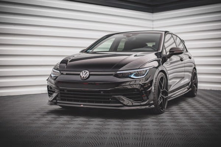 Maxton Front Splitter V.5 Volkswagen Golf R Mk8 - Gloss Black