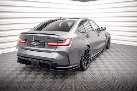 Maxton Rear Side Splitters V.2 BMW M3 G80 - Gloss Black