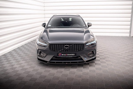 Maxton Front Splitter Volvo V90 R-Design Mk2 - Gloss Black
