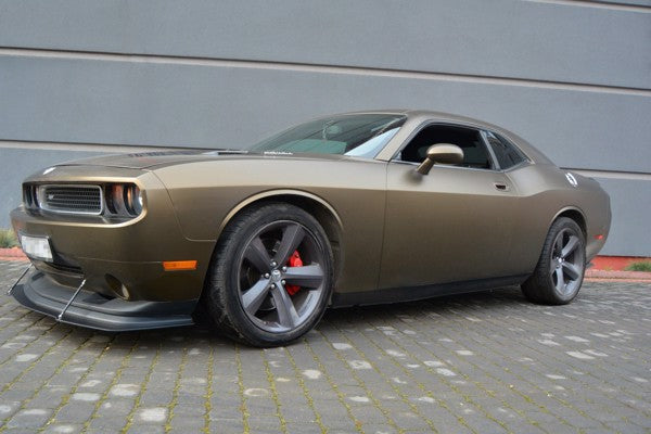 Maxton Hybrid Front Splitter V.1 Dodge Challenger Mk3. Phase-I Srt8 Coupe - ABS+Gloss Black
