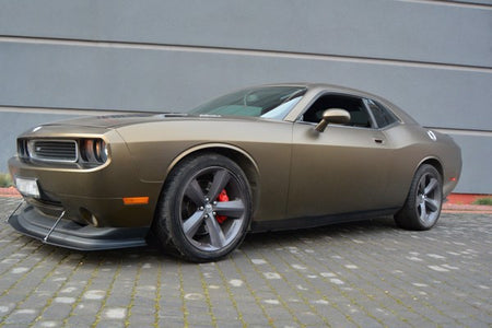 Maxton Hybrid Front Splitter V.1 Dodge Challenger Mk3. Phase-I Srt8 Coupe - ABS+Gloss Black
