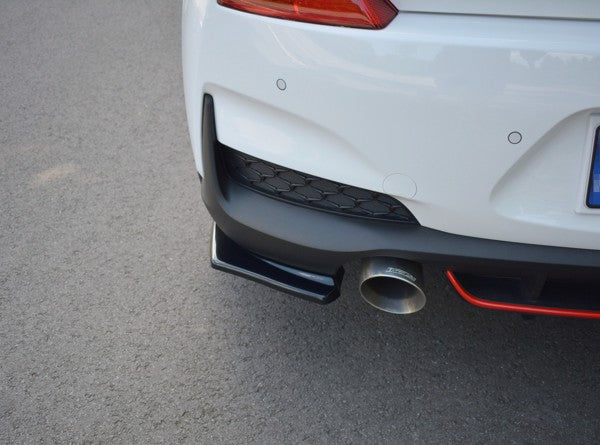 Maxton Rear Side Splitters Hyundai I30 Mk3 N  - Gloss Black
