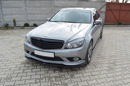 Maxton Front Splitter Mercedes C W204 Amg-Line (Preface) - Gloss Black