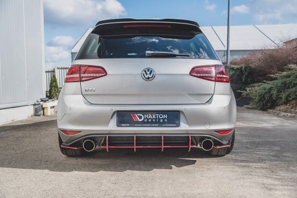 Maxton Racing Durability Rear Diffuser V.2 VW Golf 7 Gti - Black