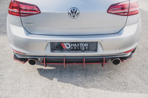 Maxton Racing Durability Rear Diffuser V.2 VW Golf 7 Gti - Black