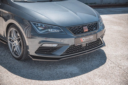 Maxton Front Splitter V.7 Seat Leon Cupra / Fr Mk3 Fl - Gloss Black