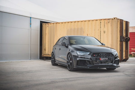 Maxton Side Skirts Diffusers V.2 Audi RS3 8V Sportback Facelift - Gloss Black