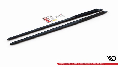 Maxton Side Skirts Diffusers V.2 Audi RS3 8V Sportback Facelift - Gloss Black