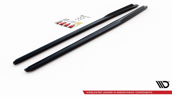 Maxton Side Skirts Diffusers V.2 Audi RS3 8V Sportback Facelift - Gloss Black