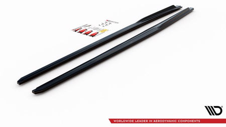 Maxton Side Skirts Diffusers V.2 Audi RS3 8V Sportback Facelift - Gloss Black