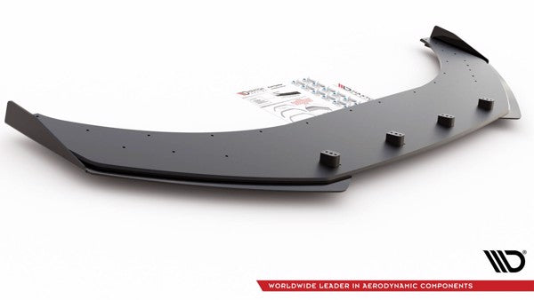 Maxton Racing Durability Front Splitter + Flaps Volkswagen Arteon R-Line - Black + Gloss Flaps    