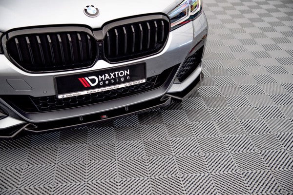 Maxton Front Splitter V.1 BMW 5 G30 Facelift M-Pack - Gloss Black