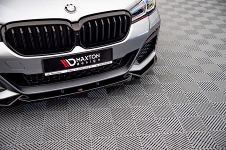 Maxton Front Splitter V.1 BMW 5 G30 Facelift M-Pack - Gloss Black