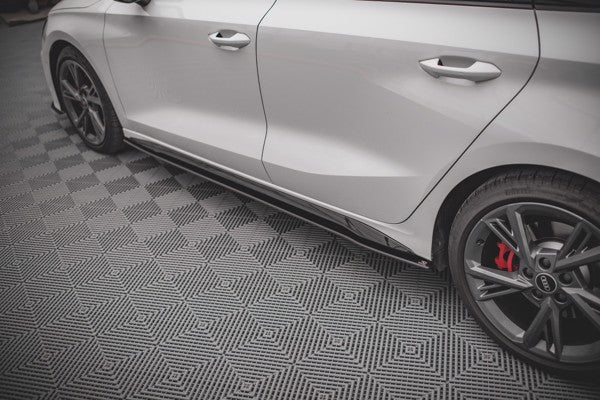 Maxton Street Pro Side Skirts Diffusers Audi S3 / A3 S-Line 8Y - Black