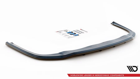 Maxton Central Rear Splitter (With Vertical Bars) Audi A8 D4 Facelift - Gloss Black