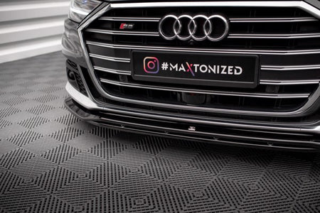Maxton Front Splitter V.1 Audi S8 D5 - Gloss Black