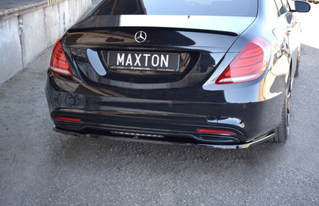 Maxton Central Rear Splitter Mercedes-Benz S-Class Amg-Line W222 - Gloss Black