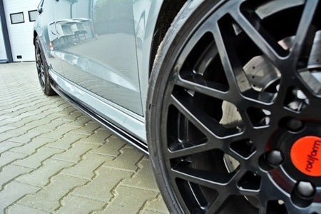 Maxton Side Skirts Diffusers Audi RS3 8V Sportback - Gloss Black
