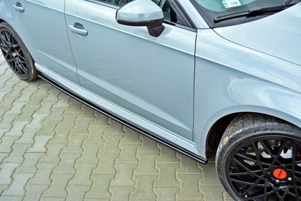Maxton Side Skirts Diffusers Audi RS3 8V Sportback - Gloss Black