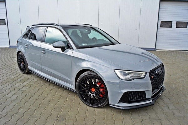 Maxton Side Skirts Diffusers Audi RS3 8V Sportback - Gloss Black