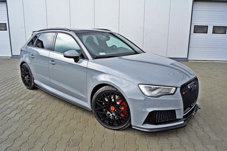 Maxton Side Skirts Diffusers Audi RS3 8V Sportback - Gloss Black