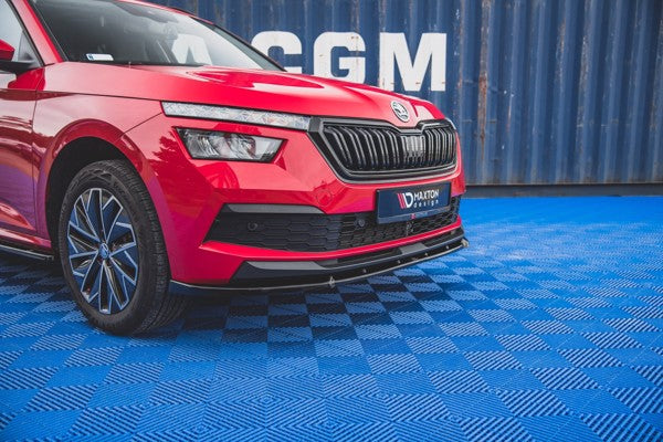 Maxton Front Splitter V.2 Skoda Kamiq - Gloss Black