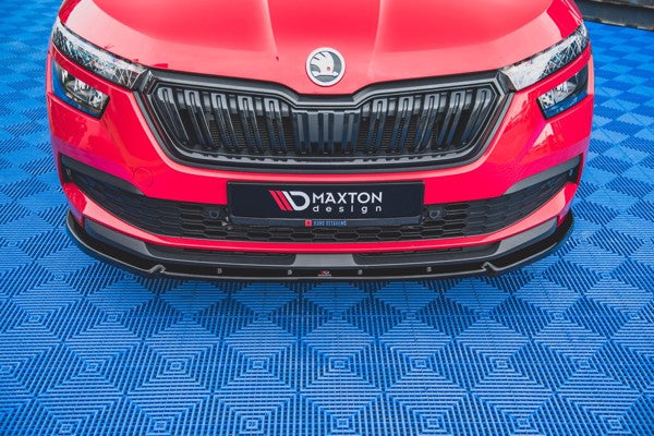 Maxton Front Splitter V.2 Skoda Kamiq - Gloss Black