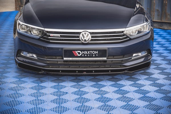 Maxton Front Splitter V.1 Volkswagen Passat B8 - Gloss Black