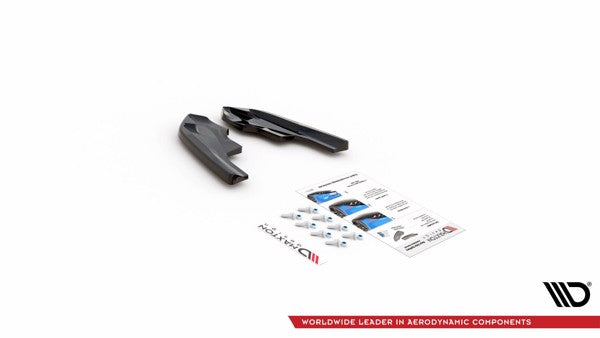 Maxton Rear Side Splitters V.4 For Volkswagen Golf R Mk8 - Gloss Black