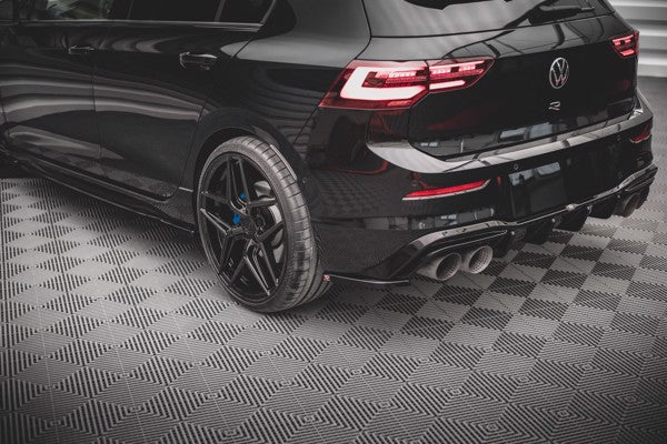 Maxton Rear Side Splitters V.4 For Volkswagen Golf R Mk8 - Gloss Black