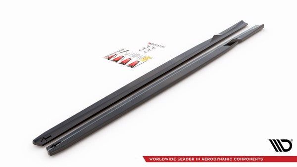 Maxton Side Skirts Diffusers V.2 BMW M2 F87 - Gloss Black