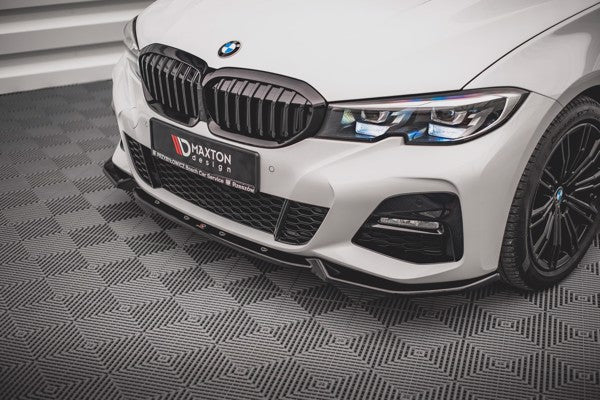 Maxton Front Splitter V.4 BMW 3 G20 / G21 M-Pack - Gloss Black
