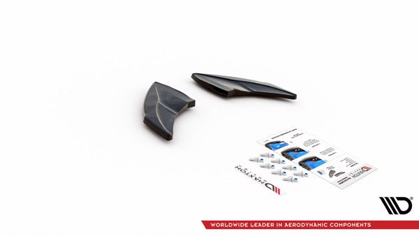 Maxton Rear Side Splitters V.4 Volkswagen Golf R Mk7 - Gloss Black
