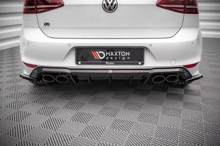 Maxton Rear Side Splitters V.4 Volkswagen Golf R Mk7 - Gloss Black