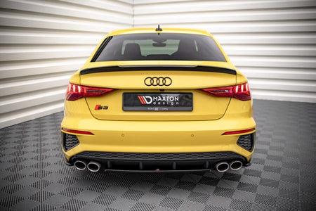 Maxton Central Rear Splitter For Audi S3 Sedan 8Y - Gloss Black